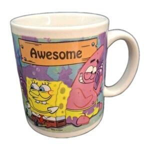 Spongebob Squarepants Mug Patrick Gary Awesome Viacom 2005 Coffee Cup Mug